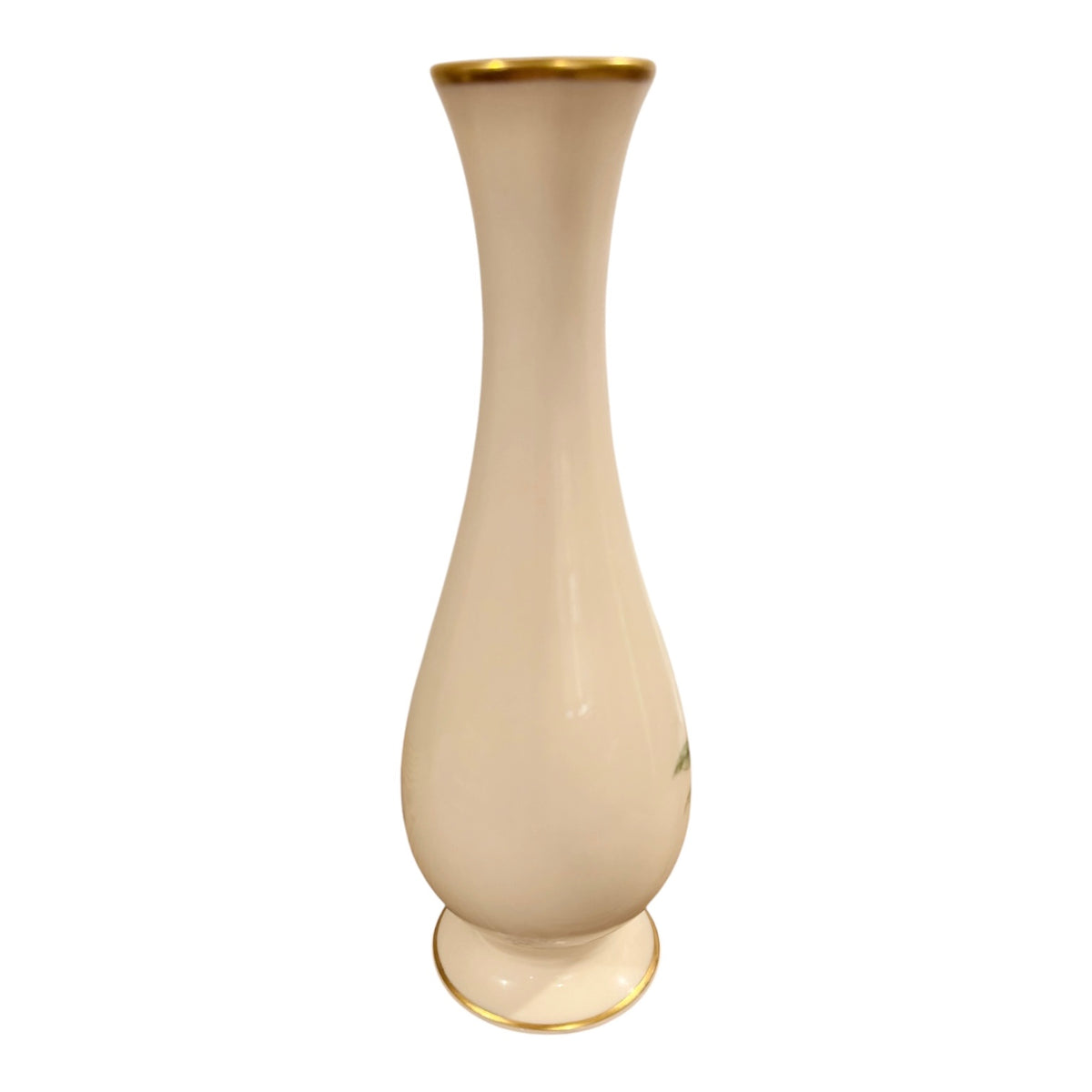 Vintage Lenox 1986 Cottagecore Bud Vase – Pink Roses & 24K Gold Trim