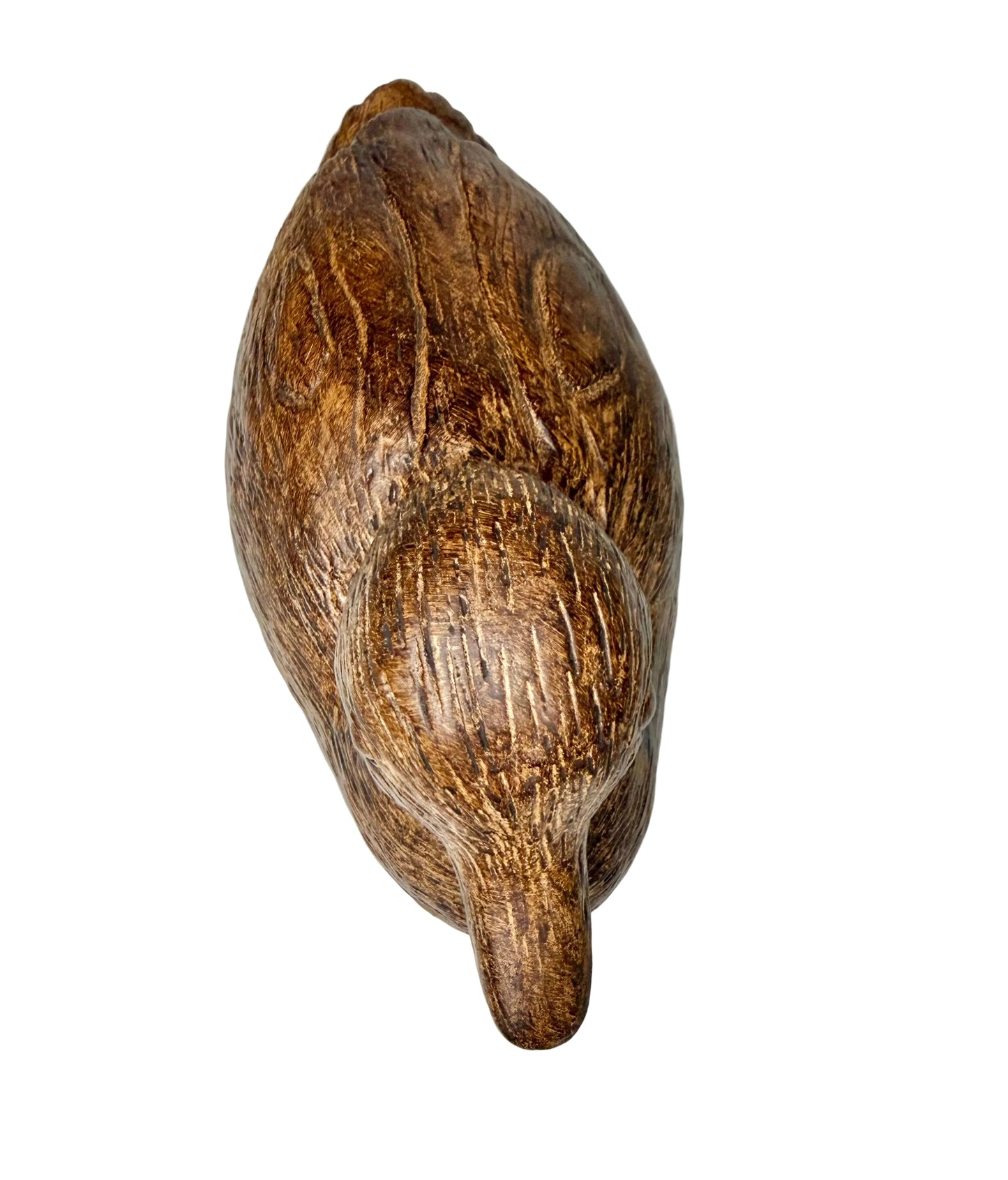 Vintage Style Duck Figurine – Wood-Look Rustic Accent