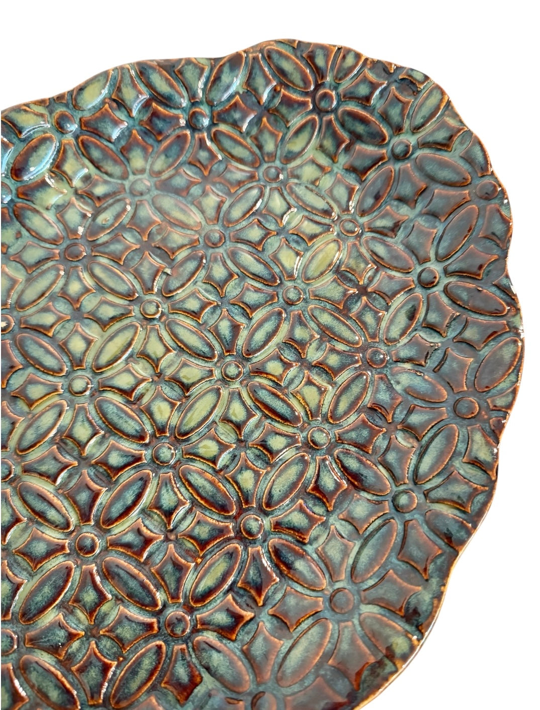 LTR Studio Pottery Textured Platter | Handmade Ceramic Serving Tray | Larry & Tracey Rogers