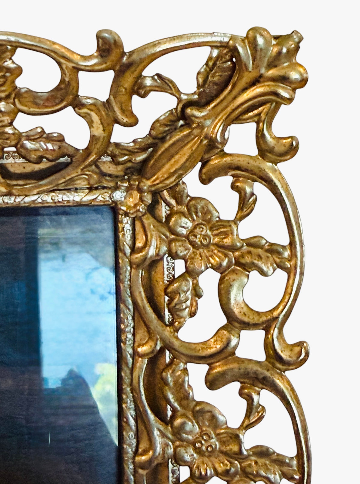 Gold Filigree Vintage 8x10 Picture Frame – Hollywood Regency Ornate Easel Back