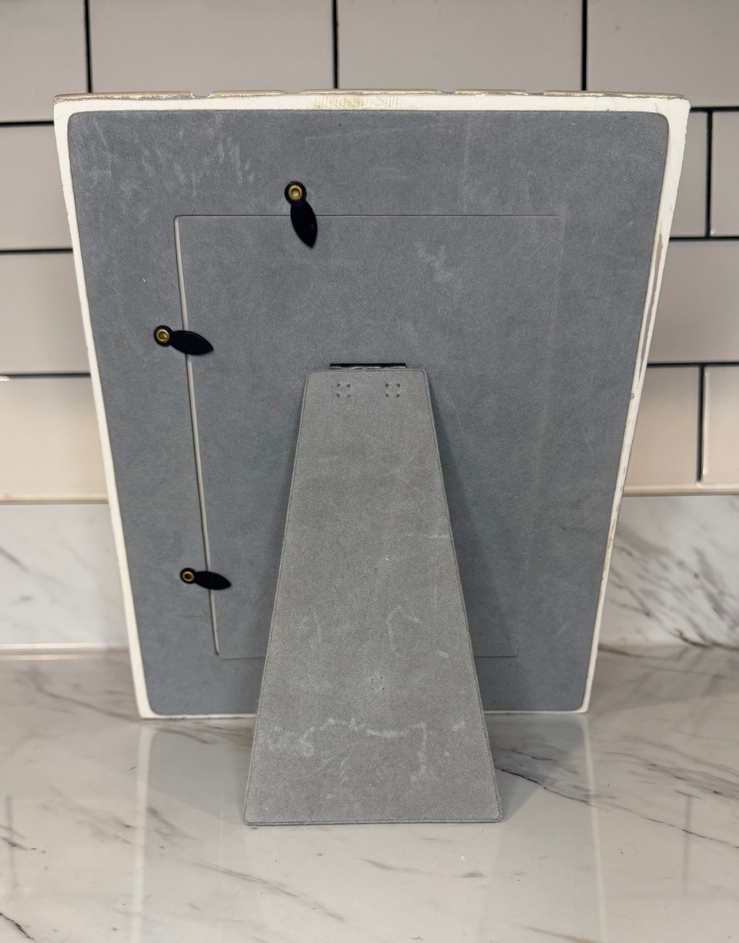 Vintage Malden International Designs Ceramic Picture Frame – Hand-Painted Wildflower Tiles