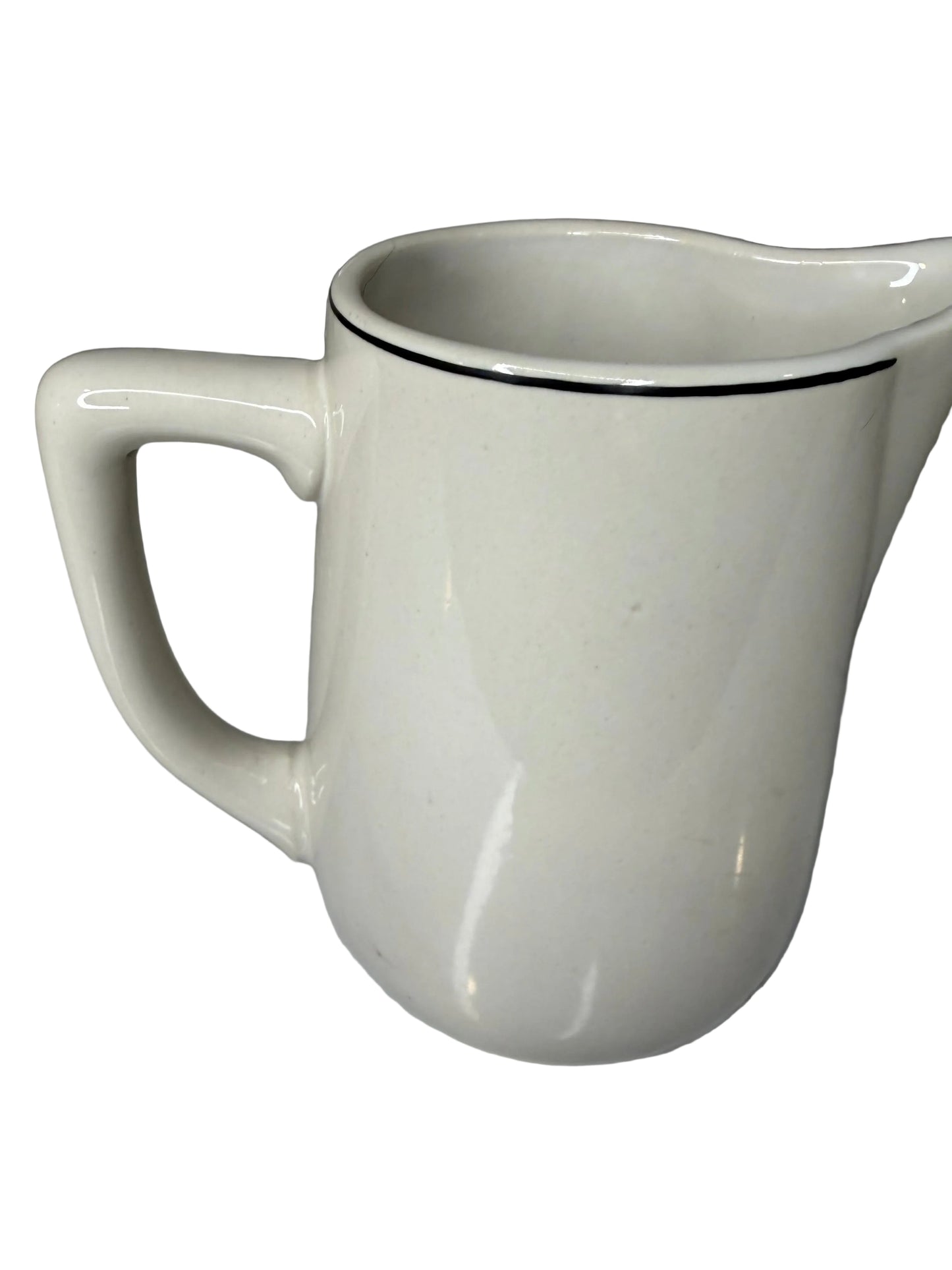 Vintage White Restaurant Ware Creamer Pitcher – Early to Mid-20th Century