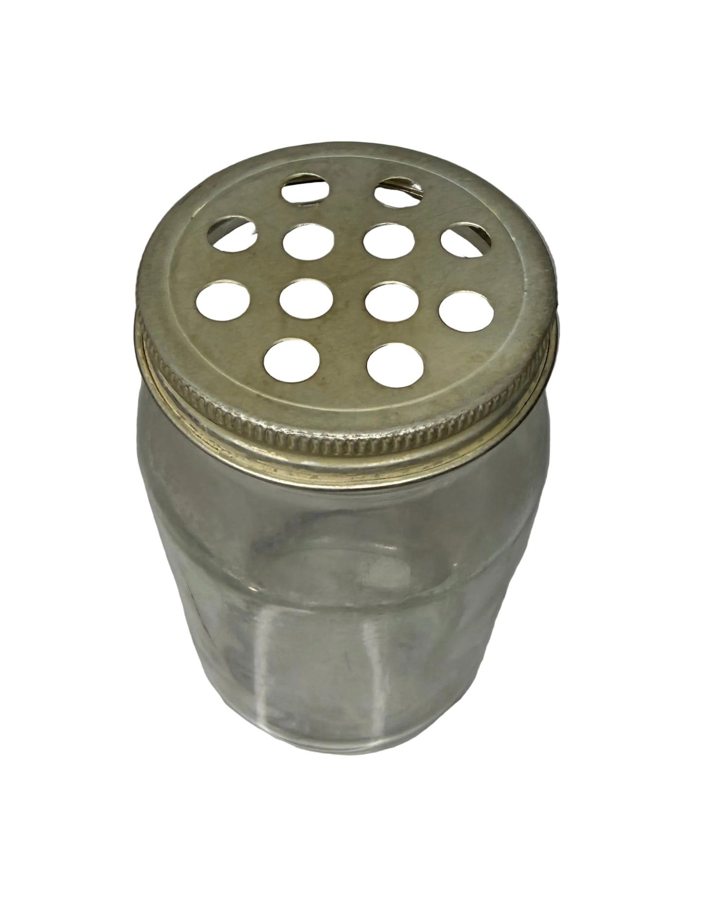 Vintage Glass Flower Frog – Jar-Top Stem Arranger