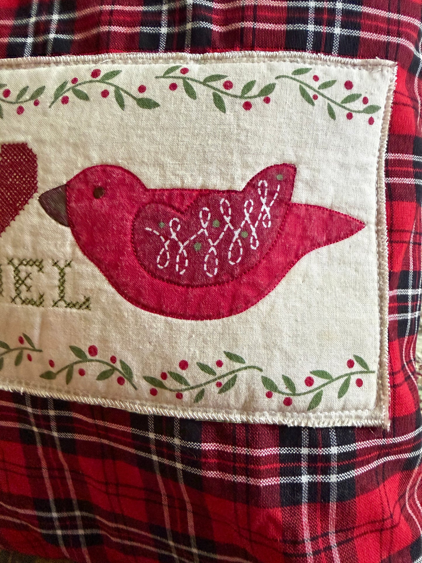 Handmade Vintage-Inspired Holiday Throw Pillow – Repurposed Textiles – One of a Kind by Flea & Frame