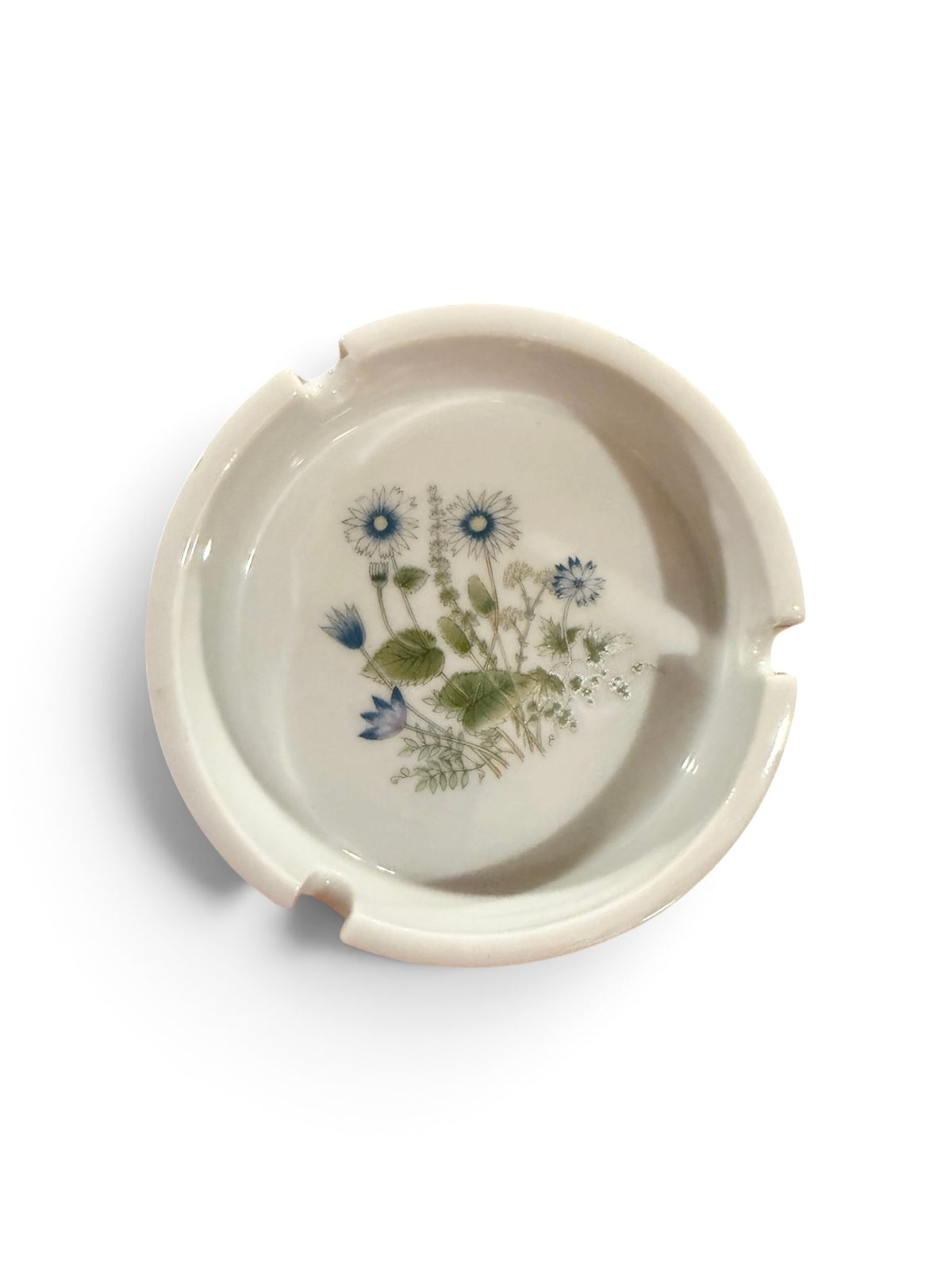Japanese Porcelain Floral Ashtray / Trinket Dish – Likely 1920s–1930s