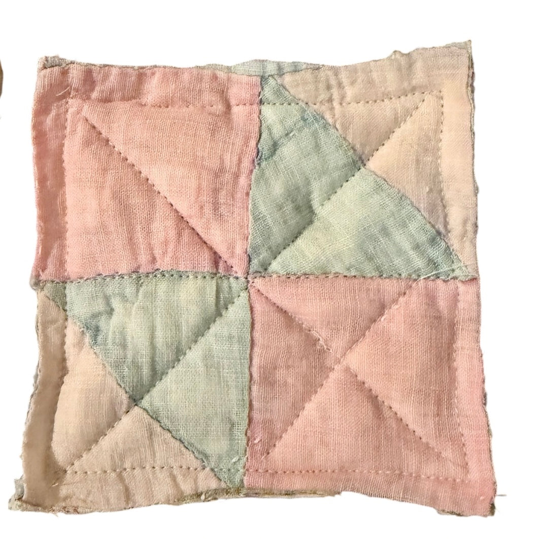 Handmade Quilt Coaster Set | Upcycled Vintage Quilt Coasters | Set of 4