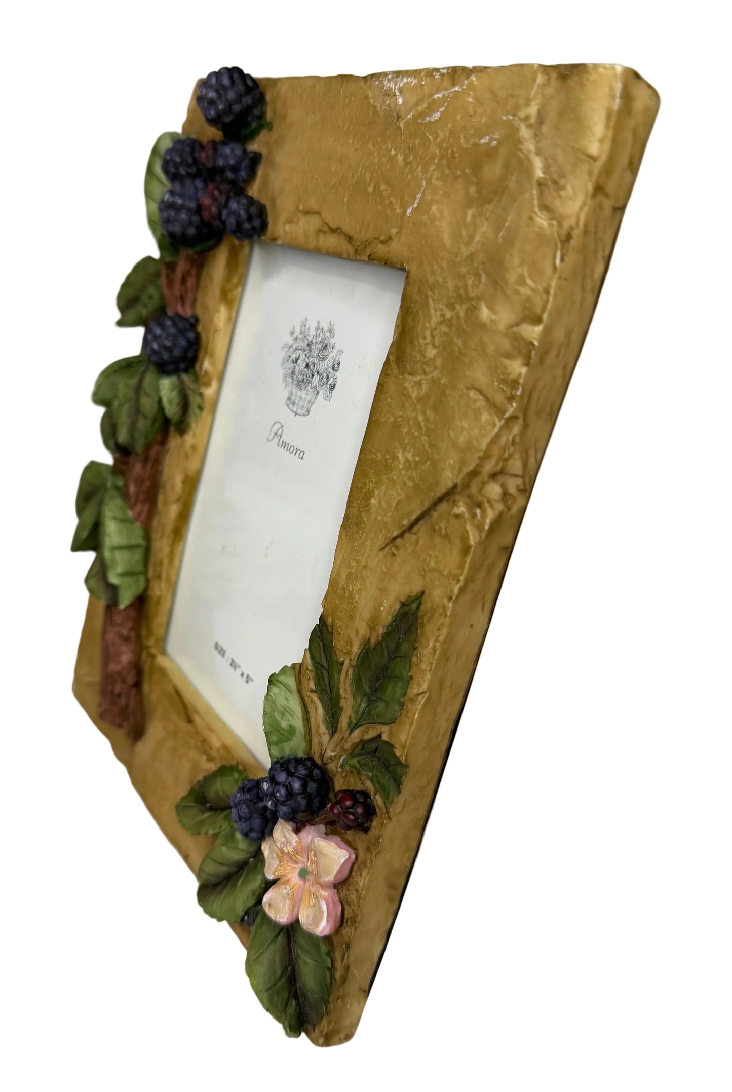 Vintage Amora 3D Blackberry Resin Picture Frame