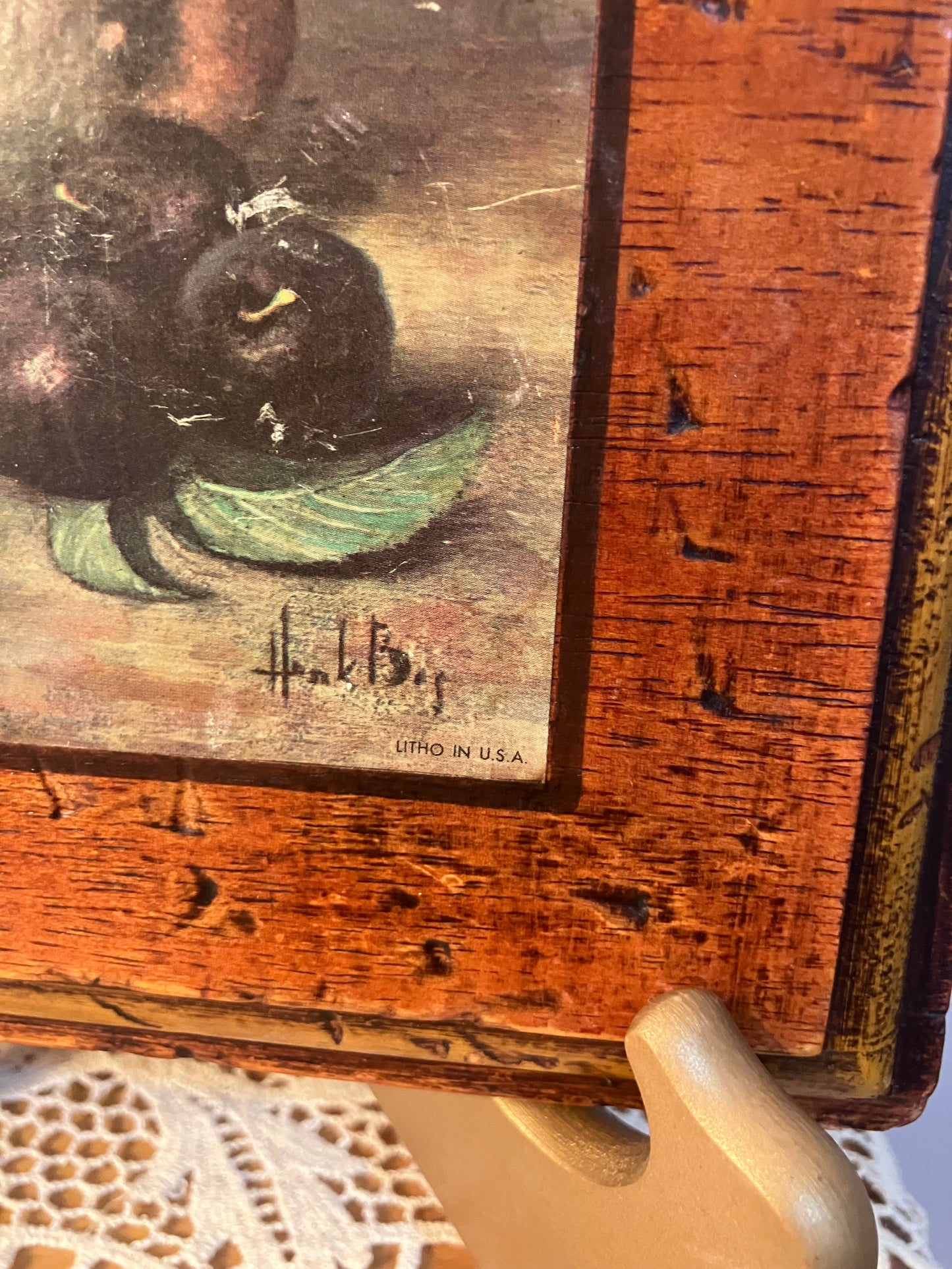 Vintage Fruit Still Life Print by Dutch Artist Henk Bos – Stamped Italy