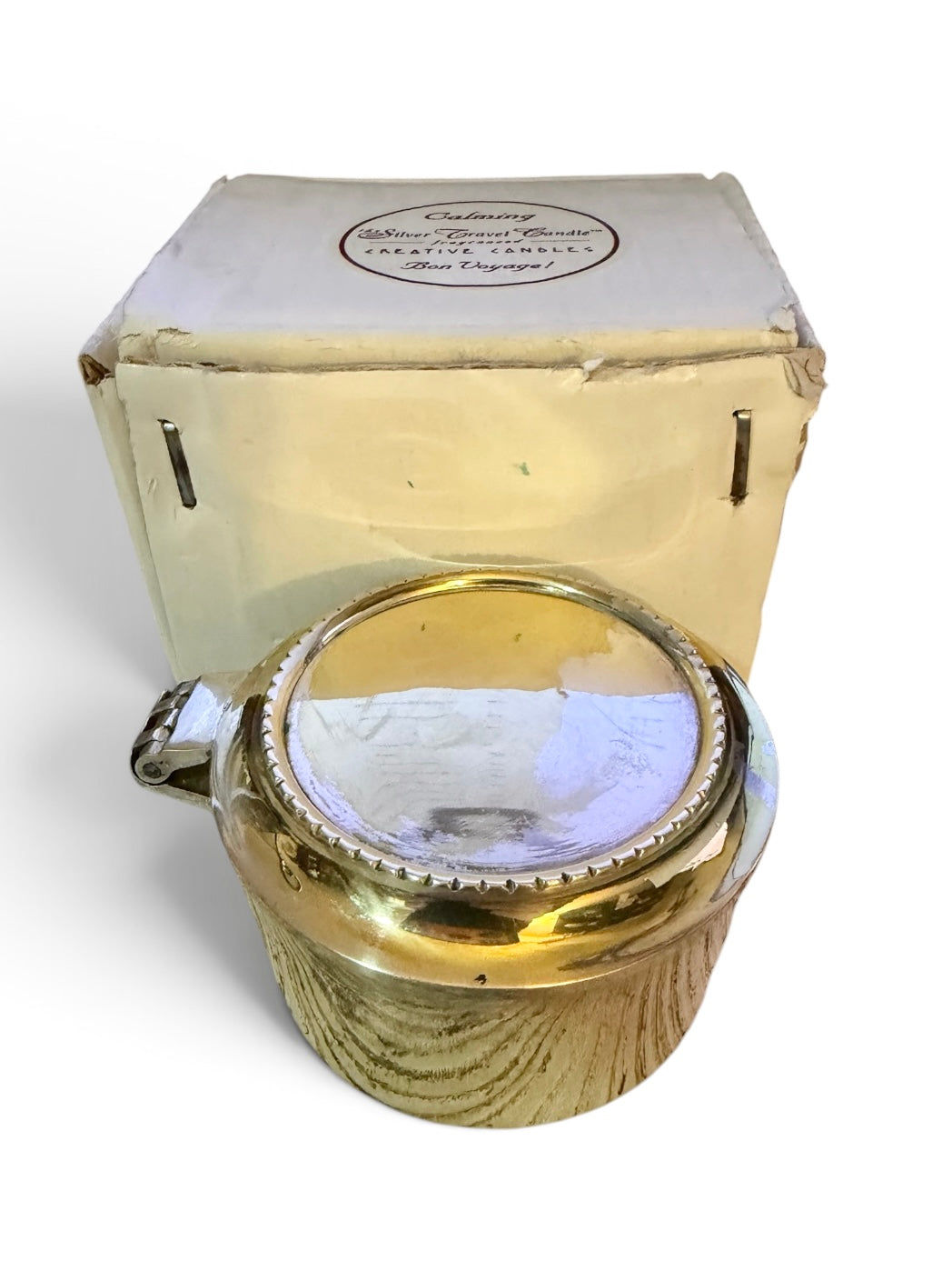 Rare Vintage Creative Candles “Silver Travel Candle” with Original Box | Made in India | 1996 Collectible