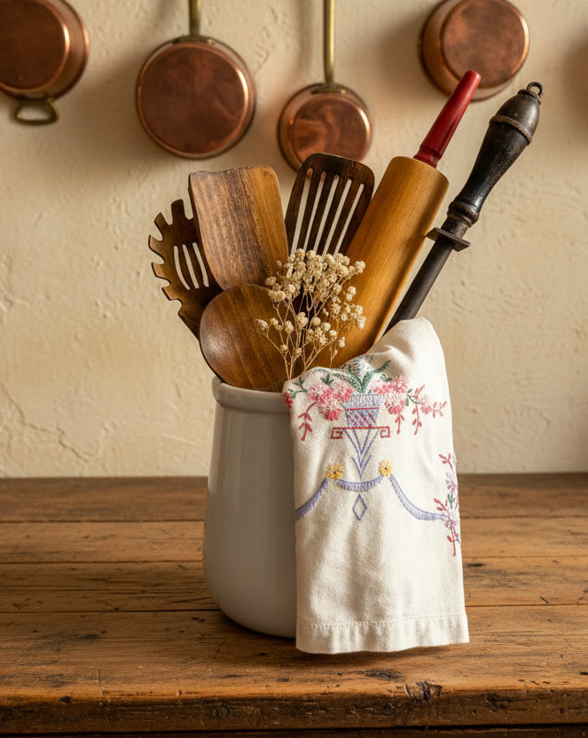 Vintage Honing Steel with Wood Handle