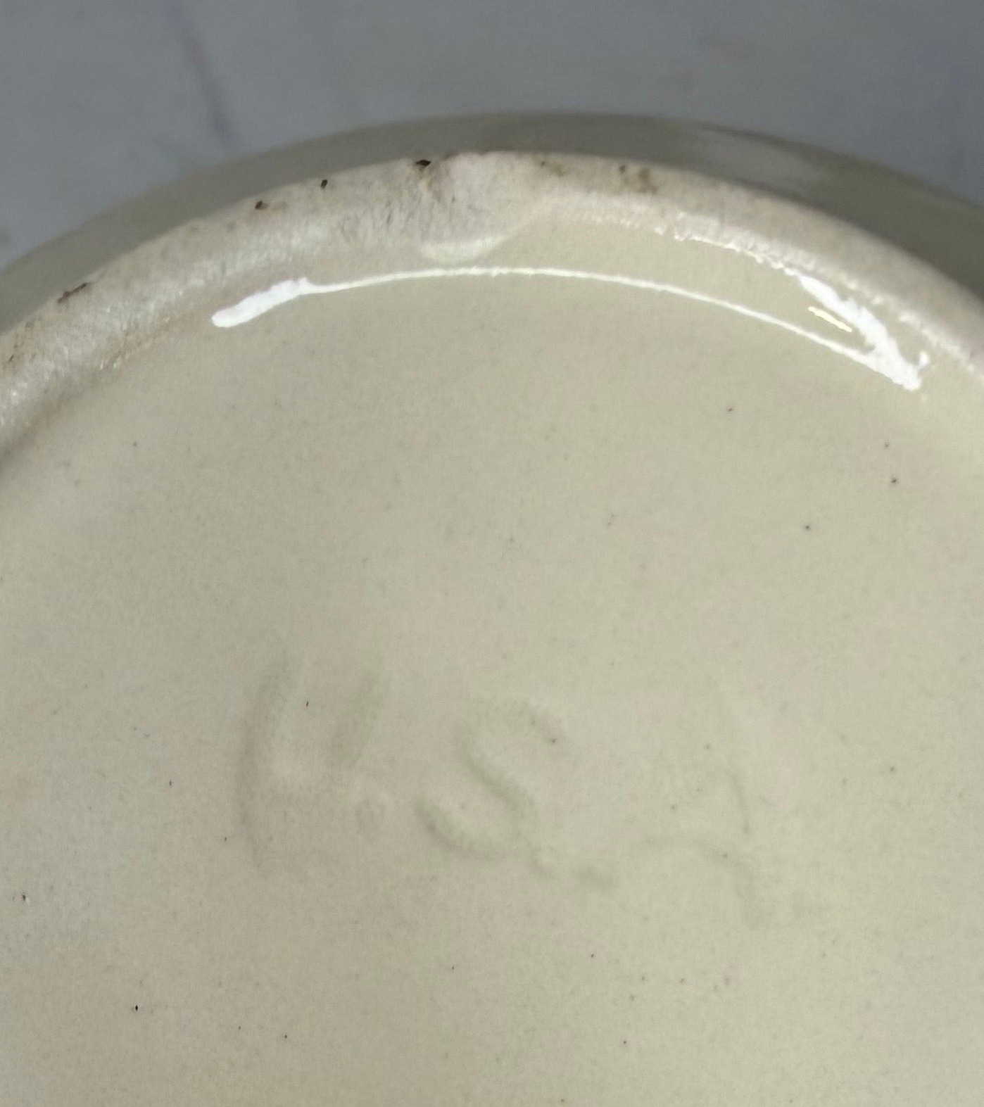 Set of 2 Vintage Ribbed Stoneware Bowls – Off-White “Beehive” Ringware (USA)