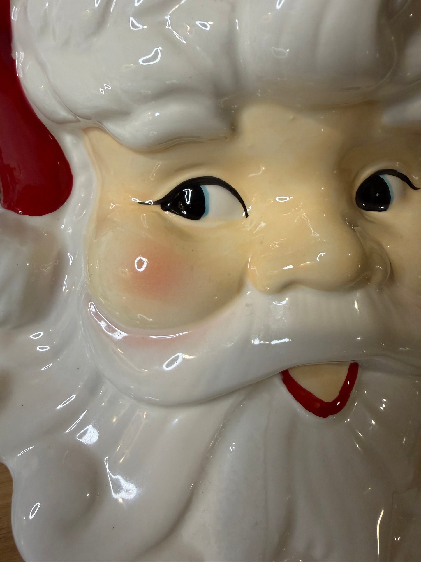 Vintage-Style Ceramic Santa Claus Cookie Jar “Winking Santa” — Sleigh Bell Bistro
