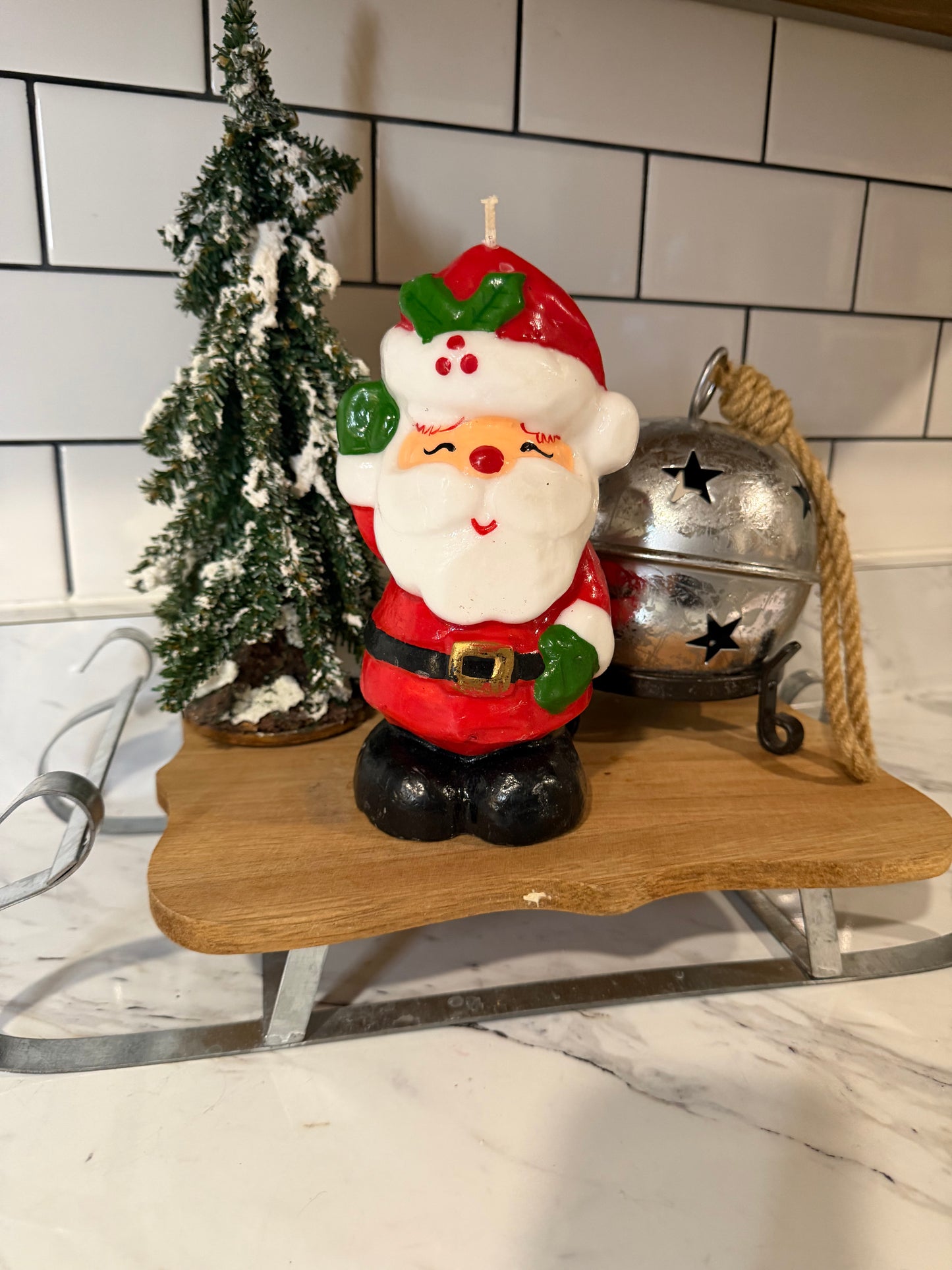 Vintage Santa Candle – 7½” Tall Holiday Collectible