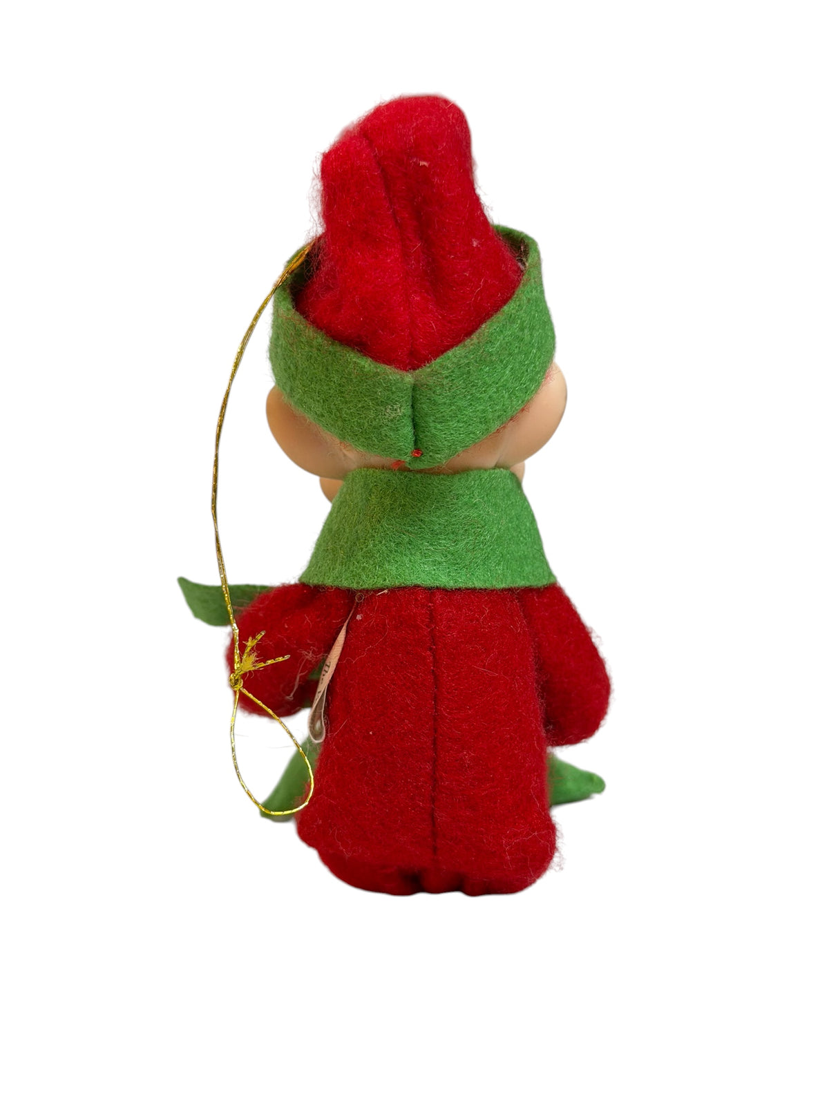 Annalee 2013 Winking Christmas Knee-Hugger Elf – Red & Green Felt -5”