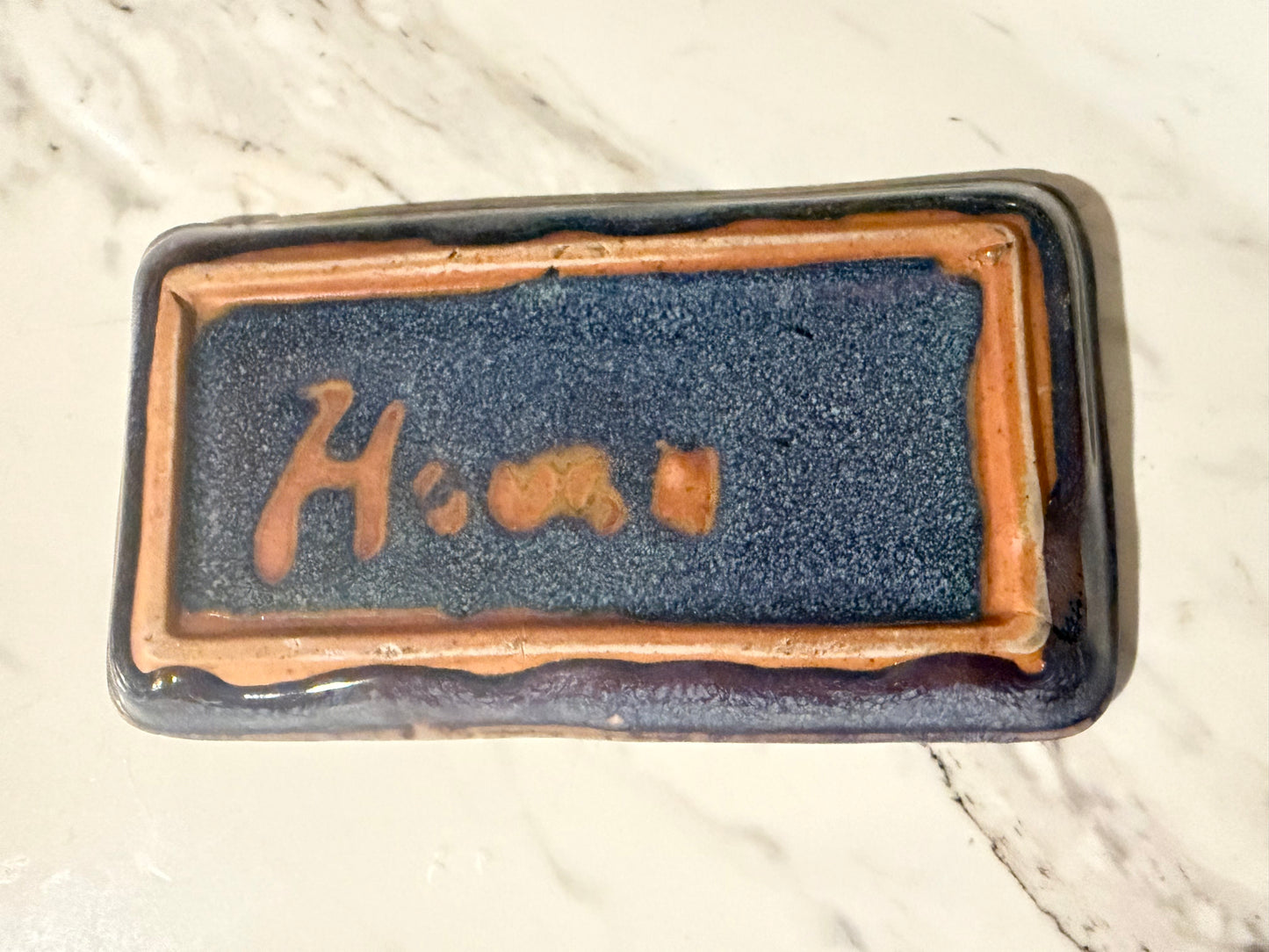 Handmade Ceramic Covered Butter Dish – Mountain/Taos Style Scenic Glaze