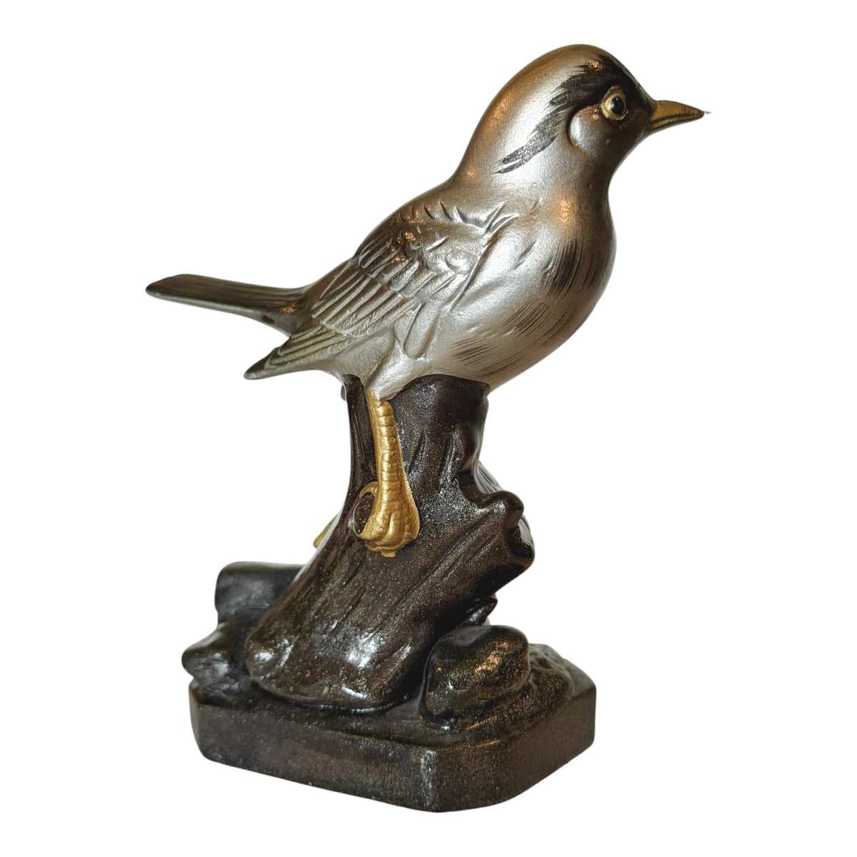 NARCO Argent’Oro Vintage Blue Jay & Ovenbird Mid-Century Bird Pair Figurines 5”