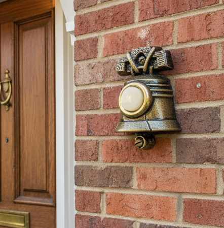 GE Vintage Liberty Bell Doorbell Push Button – NOS Mid Century Brass Doorbell Button | RARE