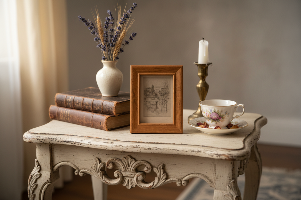 Church Print in Solid Oak Frame | Colonial Steeple Artwork | Mini Framed Art | Flea and Frame Curated