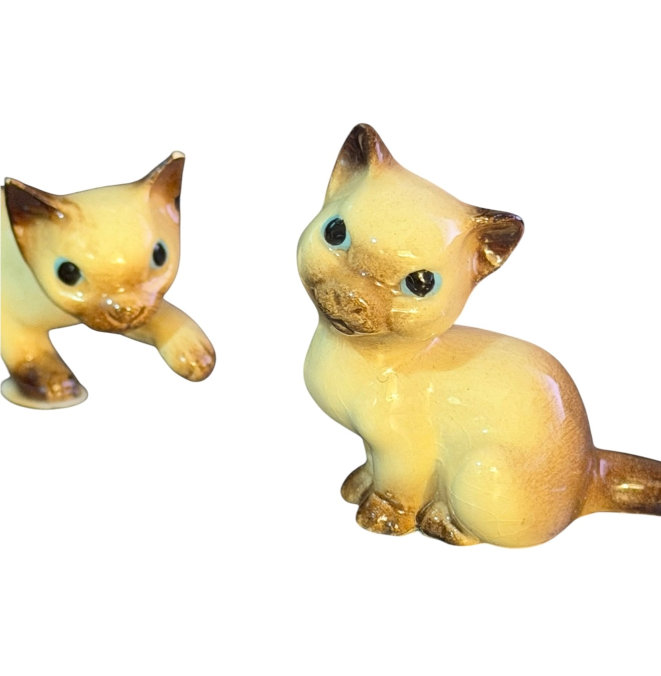 Hagen-Renaker Vintage Miniature Siamese Cat Figurines – Set of 4 | Mid-Century California Pottery