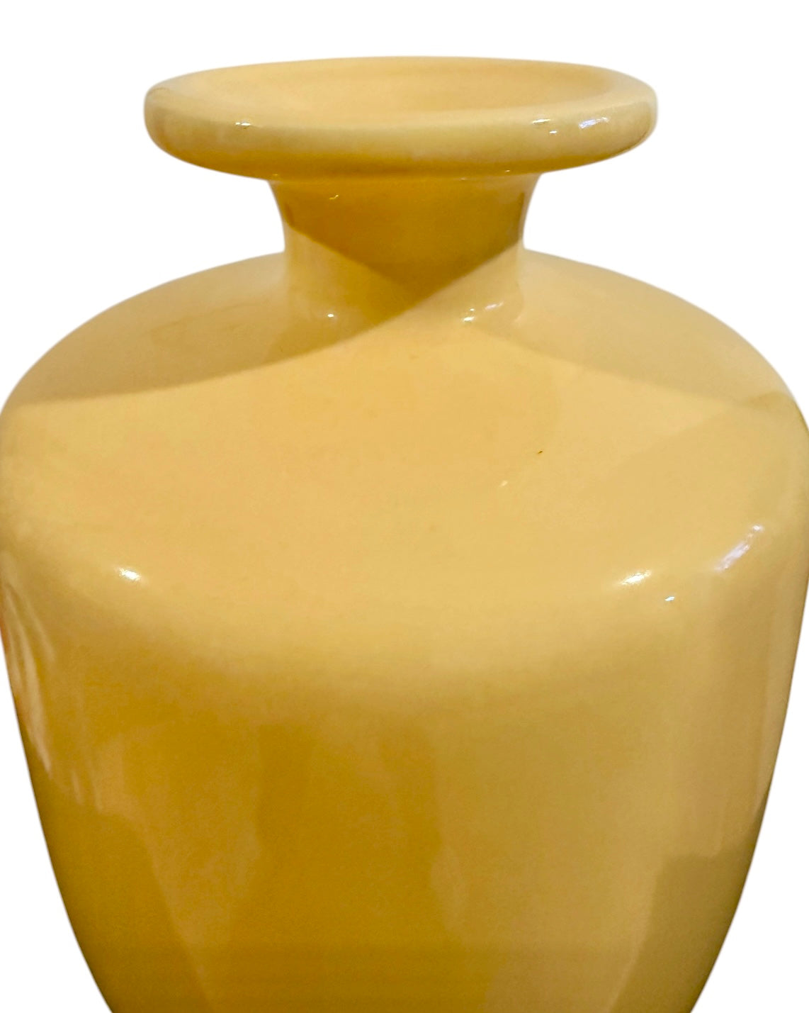 Haeger Pottery Art Vase - Harvest Gold Glazed Ceramic - Original Labels - 10” Tall