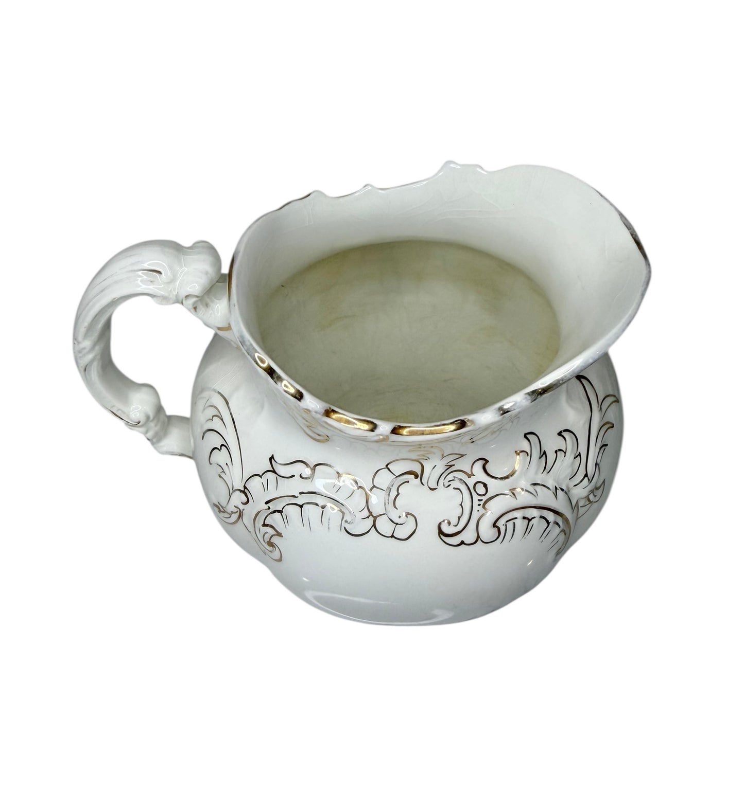 Antique Johnson Brothers Royal Semi-Porcelain Pitcher | Gilded Victorian Elegance