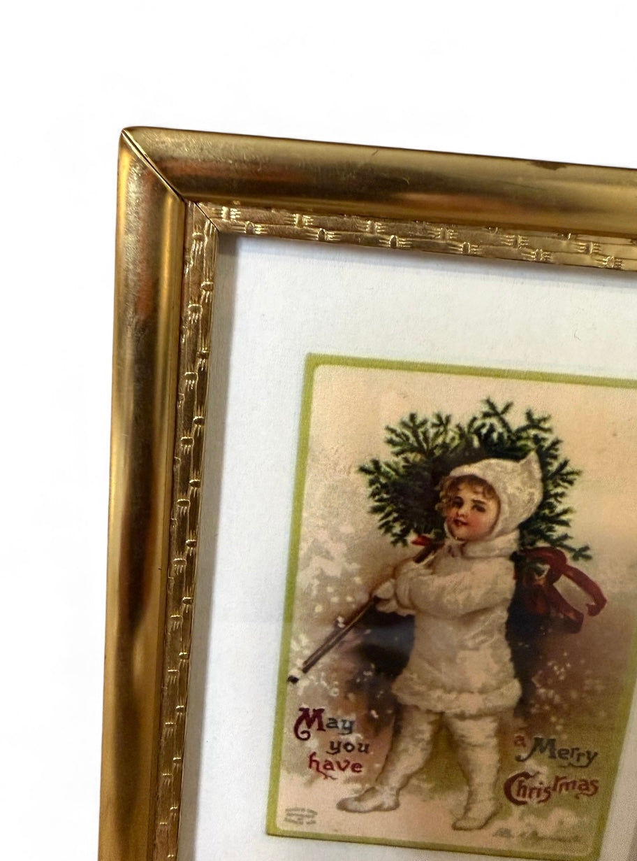 Vintage Gold Metal Ornate Picture Frame — 3” x 5”