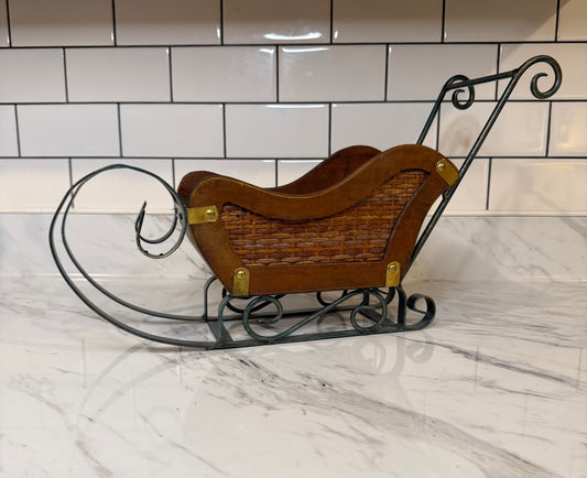 Vintage Decorative Sleigh – Wood & Iron