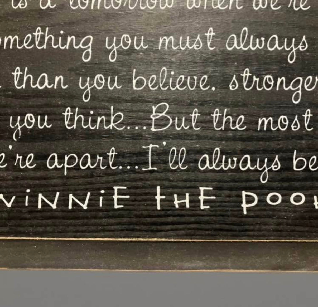 Winnie the Pooh Quote Wood Wall Plaque