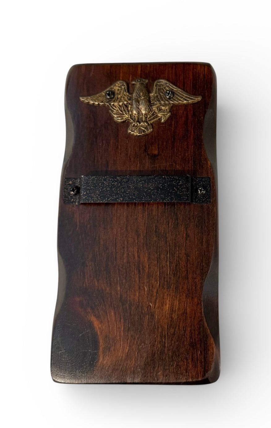 Vintage American Brass Eagle Notepad Holder