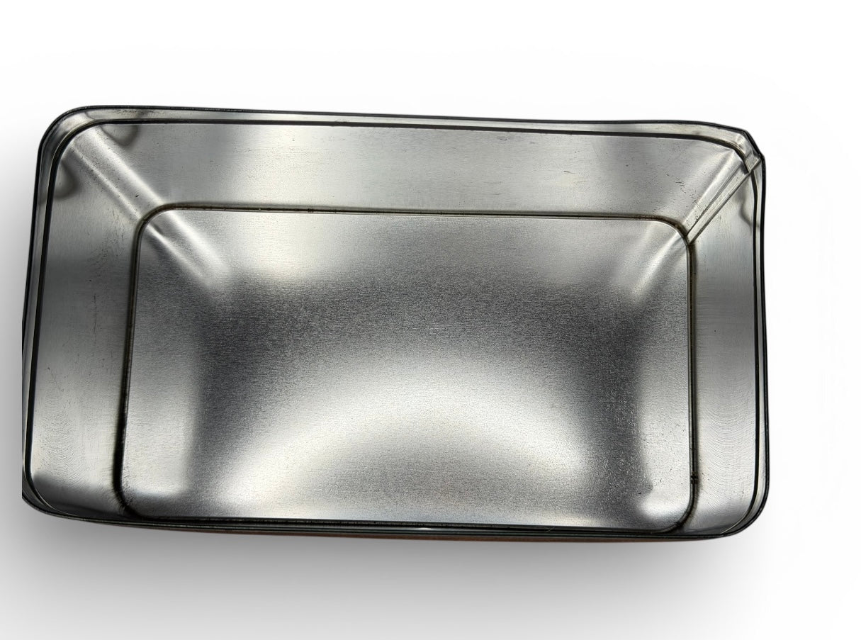 Vintage Still Life Metal Storage Tin – Pear, Grapes & Walnut Design