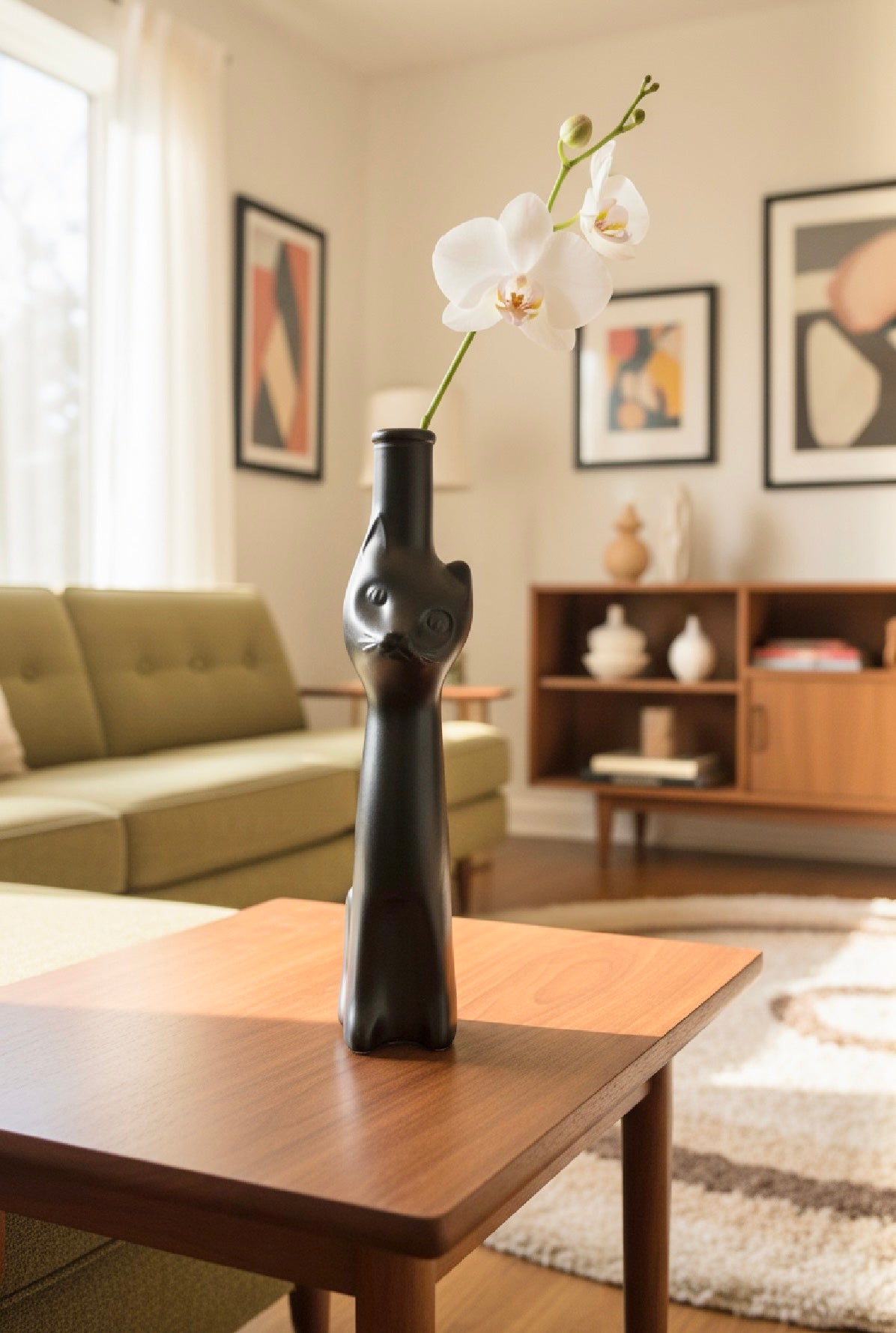 Moselland Black Cat Riesling Wine Bottle – Collectible German Decor