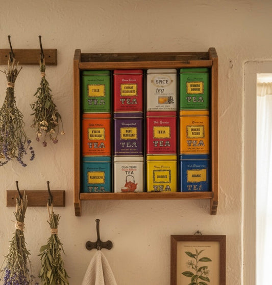 Wagner’s Tea Tasting Time Sampler Box Tins| 12 Tins | Mid-Century Tea Advertising Display | John Wagner & Sons Collectible