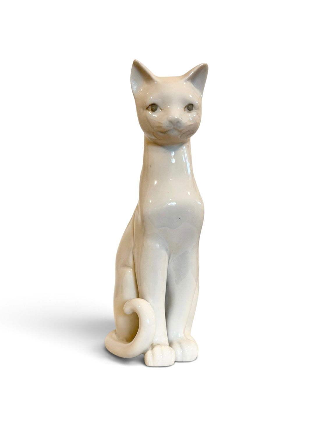 MCM White Porcelain Vintage Siamese Cat Figurine – 9”