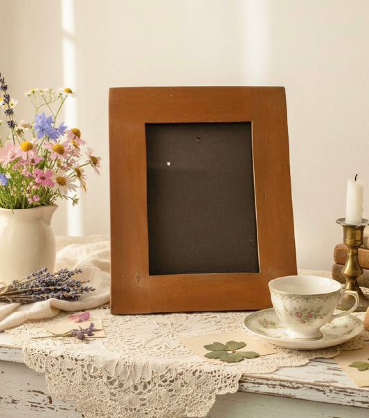 Solid Copper 5×7 Picture Frame — Heavy, Non-Magnetic, Custom-Fit Glass