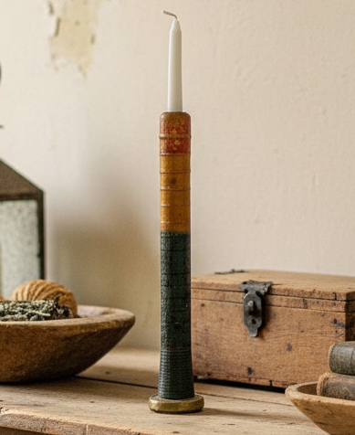 Vintage Wooden Textile Spool – 12” Decor Piece