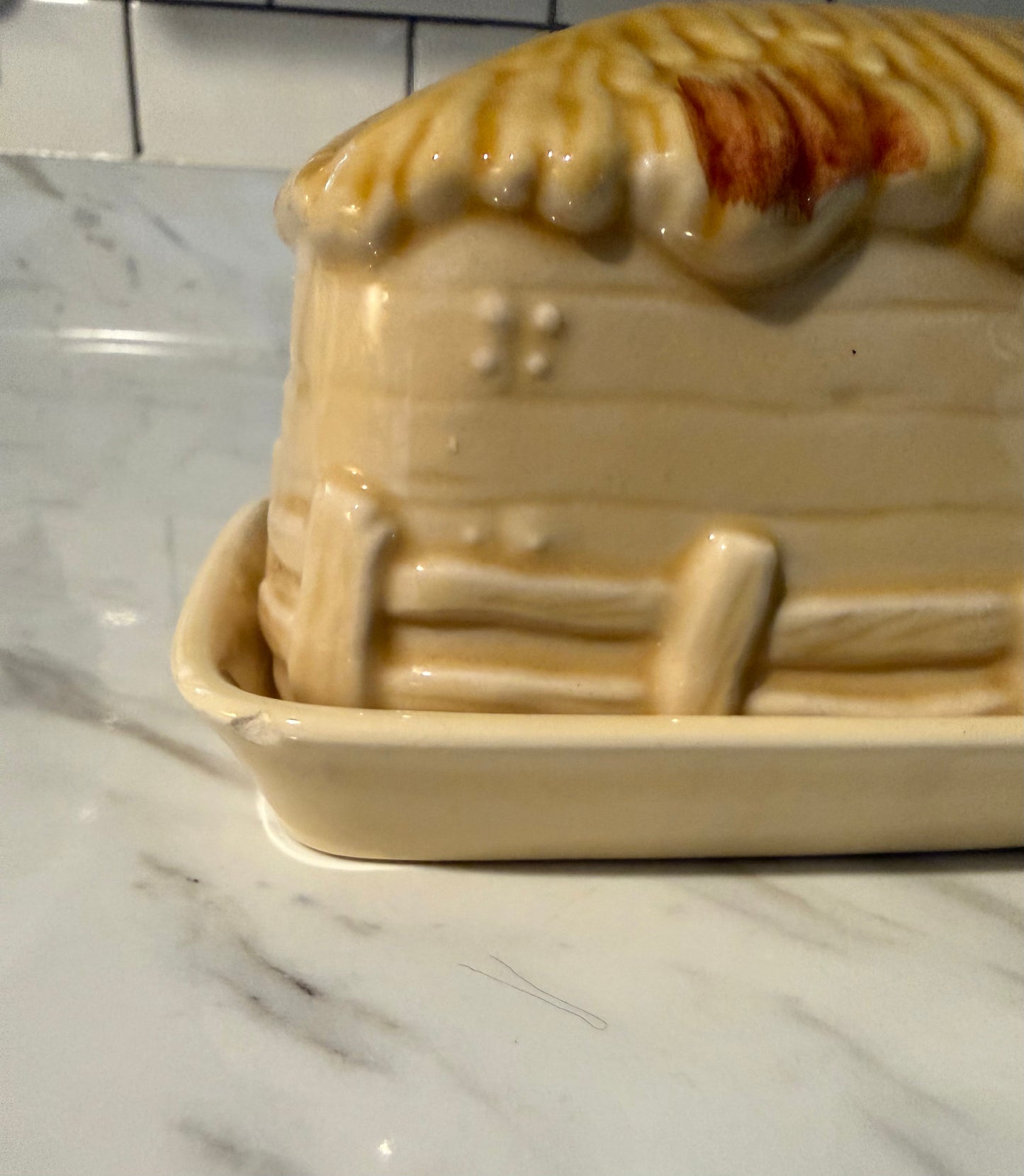 Vintage Marks & Rosenfeld Cottageware Covered Butter Dish – Made in Japan