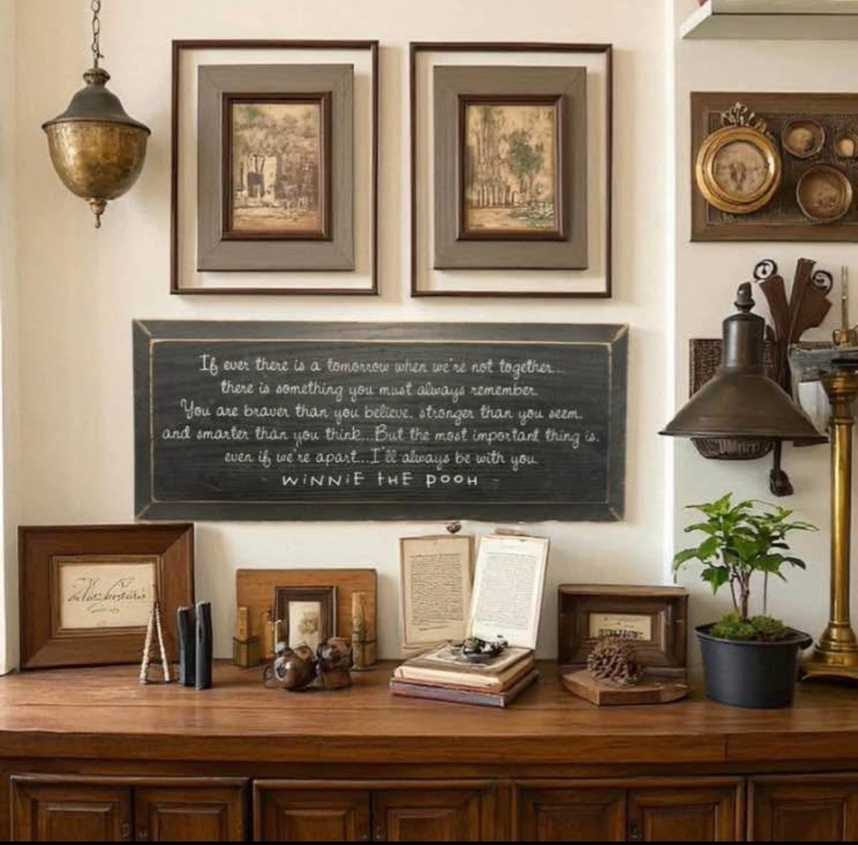 Winnie the Pooh Quote Wood Wall Plaque