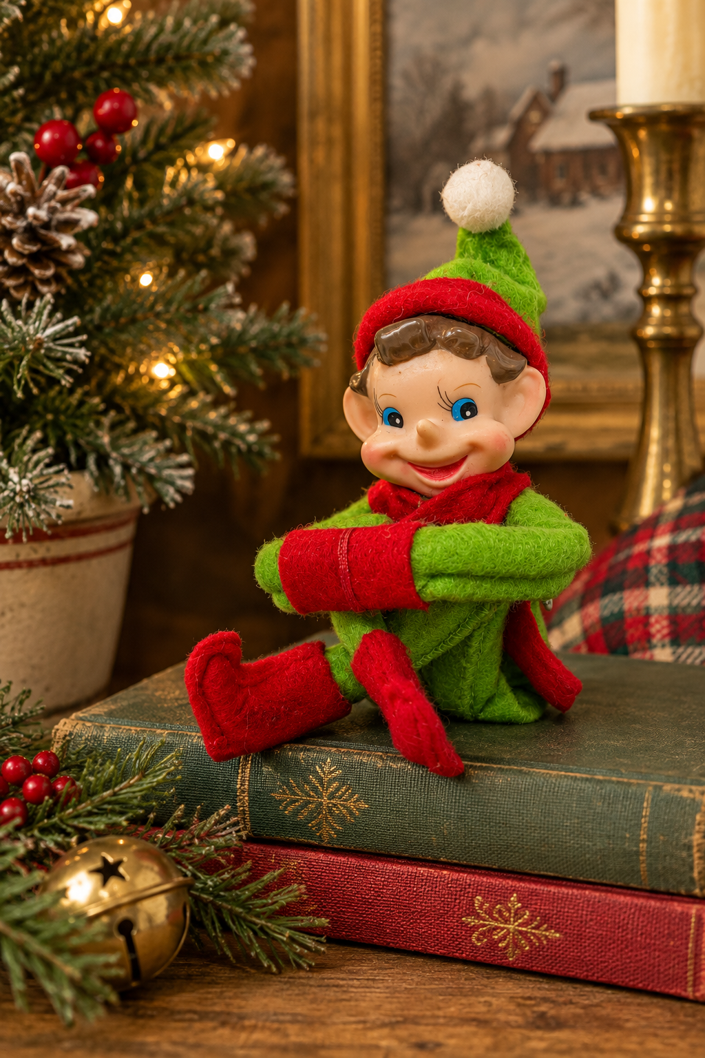 Annalee 2013 Vermont Country Store Christmas Knee-Hugger Elf – 5”