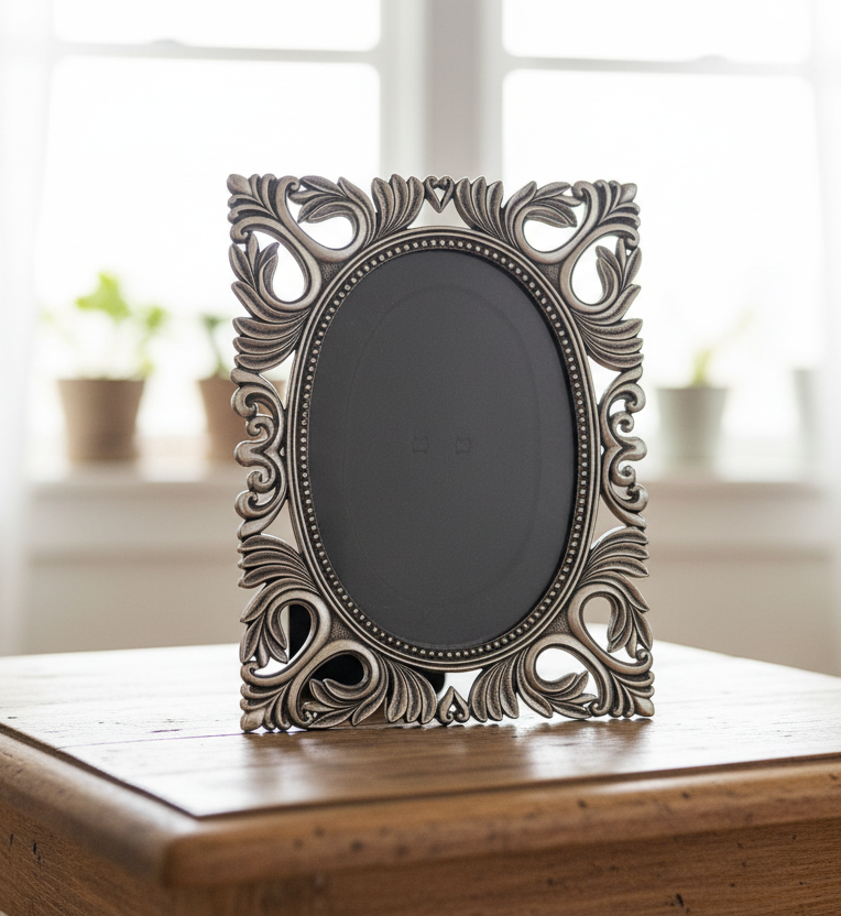 Jennifer Moore Victorian Metal Frame | Floral Scrollwork | 5x7