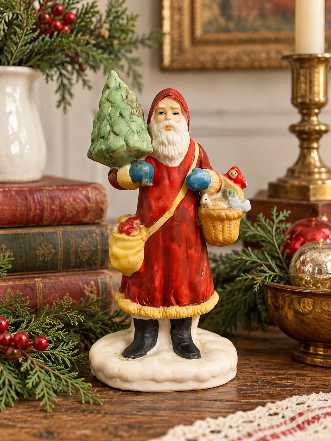 Enesco St. Nicholas Circa 1890 Santa Claus Figurine – 1985 Santa Claus Shoppe Collection