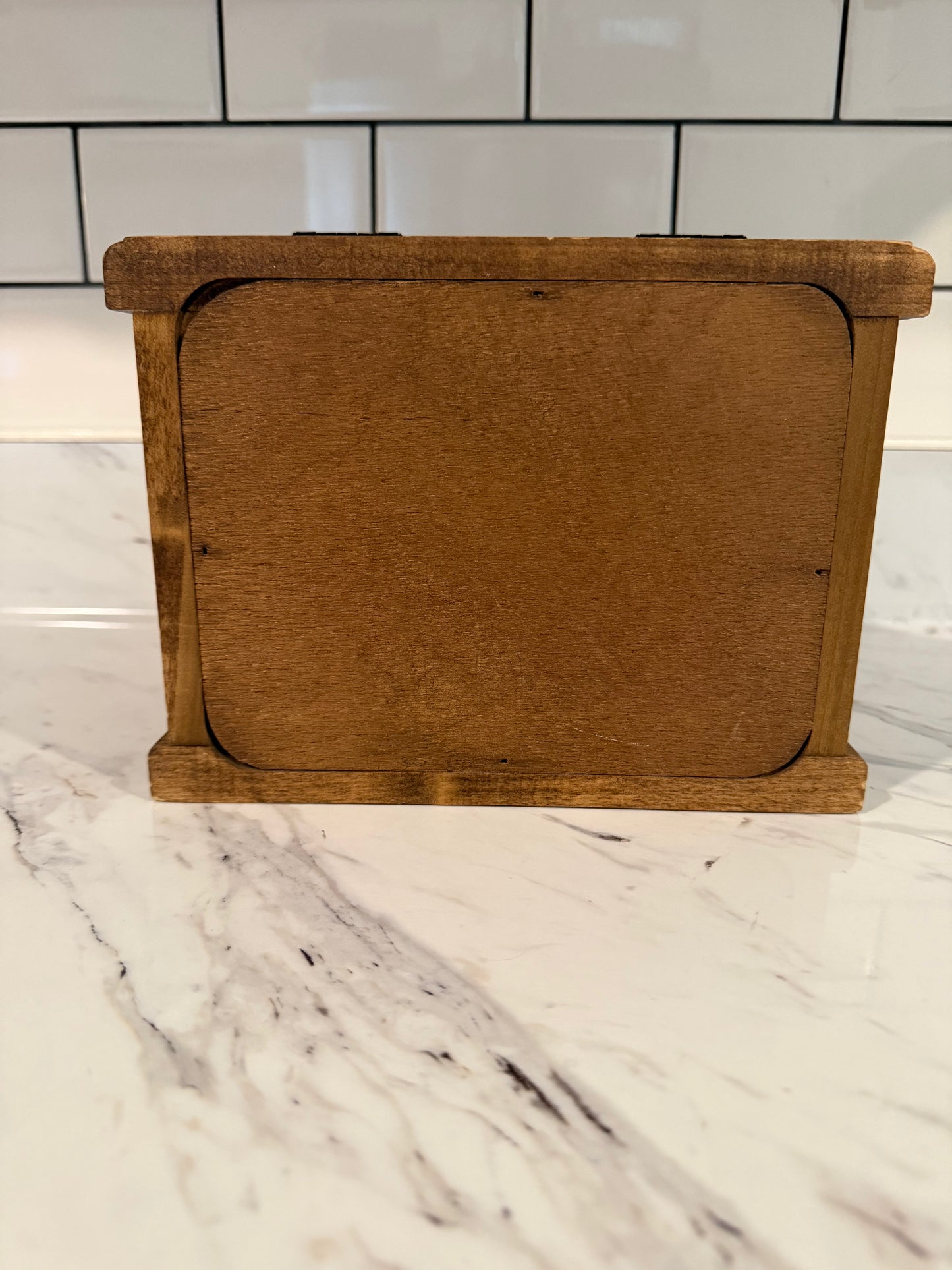 Vintage Cottagecore Wood Recipe Box