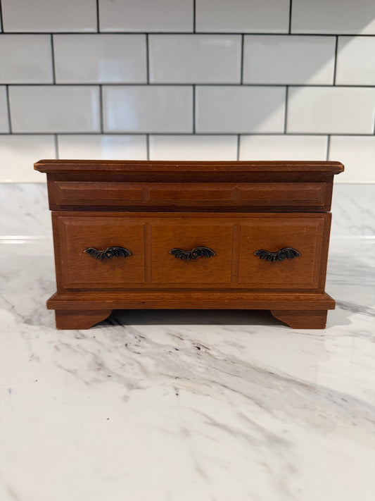 Vintage Wooden Jewelry Box