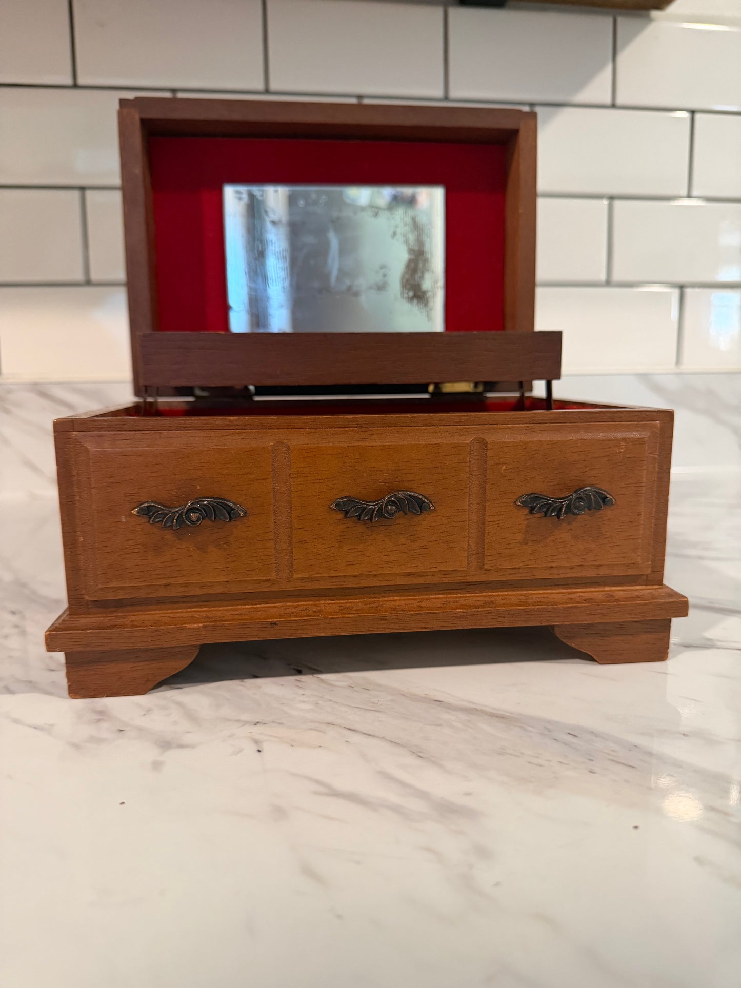 Vintage Wooden Jewelry Box