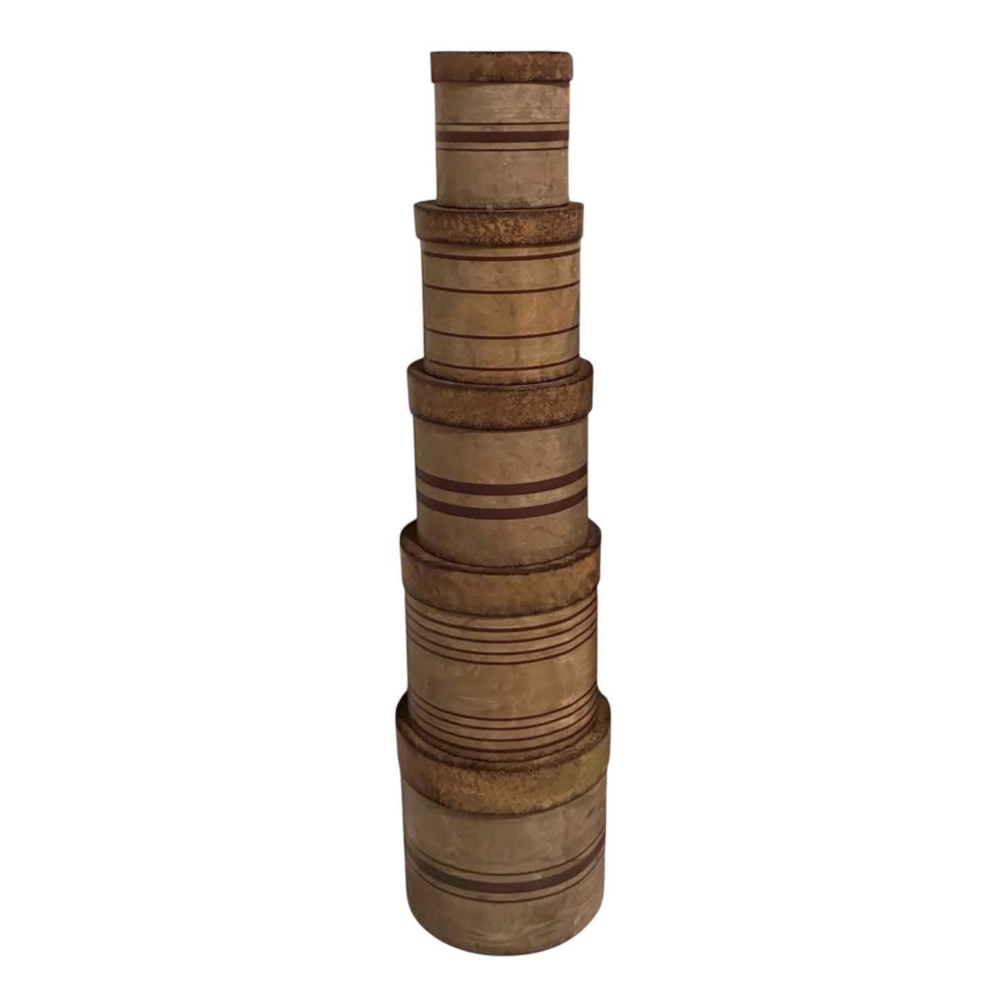 Hand Antiqued Stacking Pantry Boxes (Set of 5)