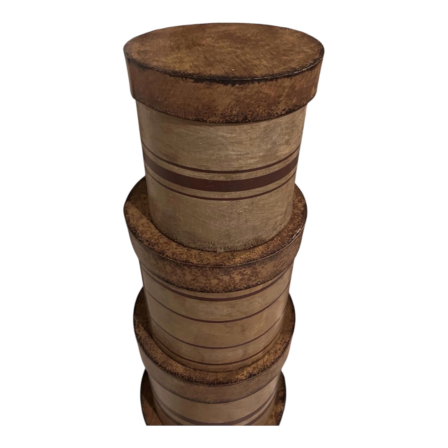 Hand Antiqued Stacking Pantry Boxes (Set of 5)