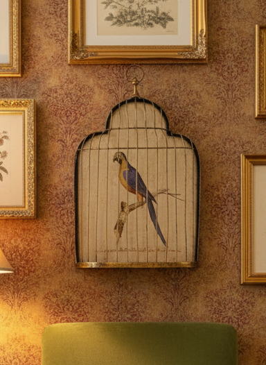 Trompe-l’œil Birdcage Wall Art