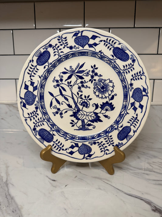 Vintage Mount Clemens Ironstone “Blue Onion” Dinner Plate