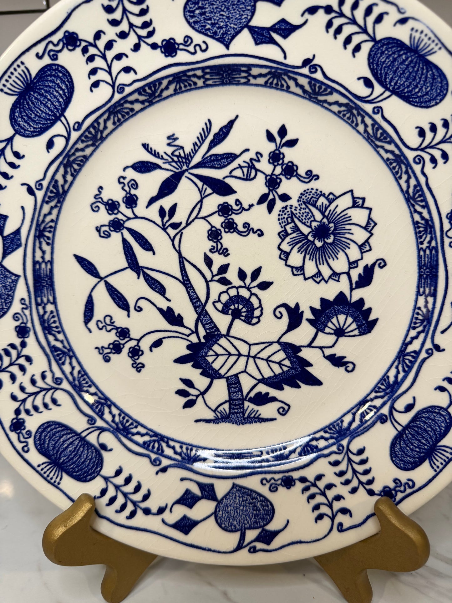 Vintage Mount Clemens Ironstone “Blue Onion” Dinner Plate