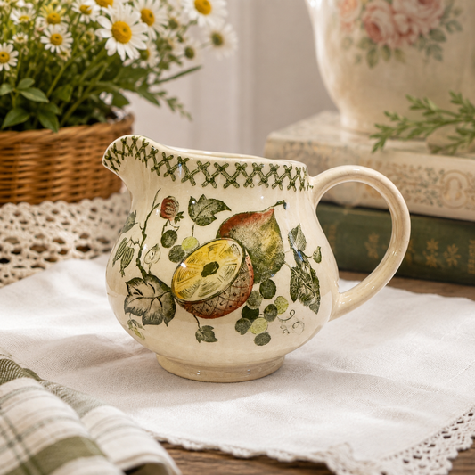Cottagecore Johnson Brothers Arbor Vintage Creamer – Old Granite Ironstone, Made in England