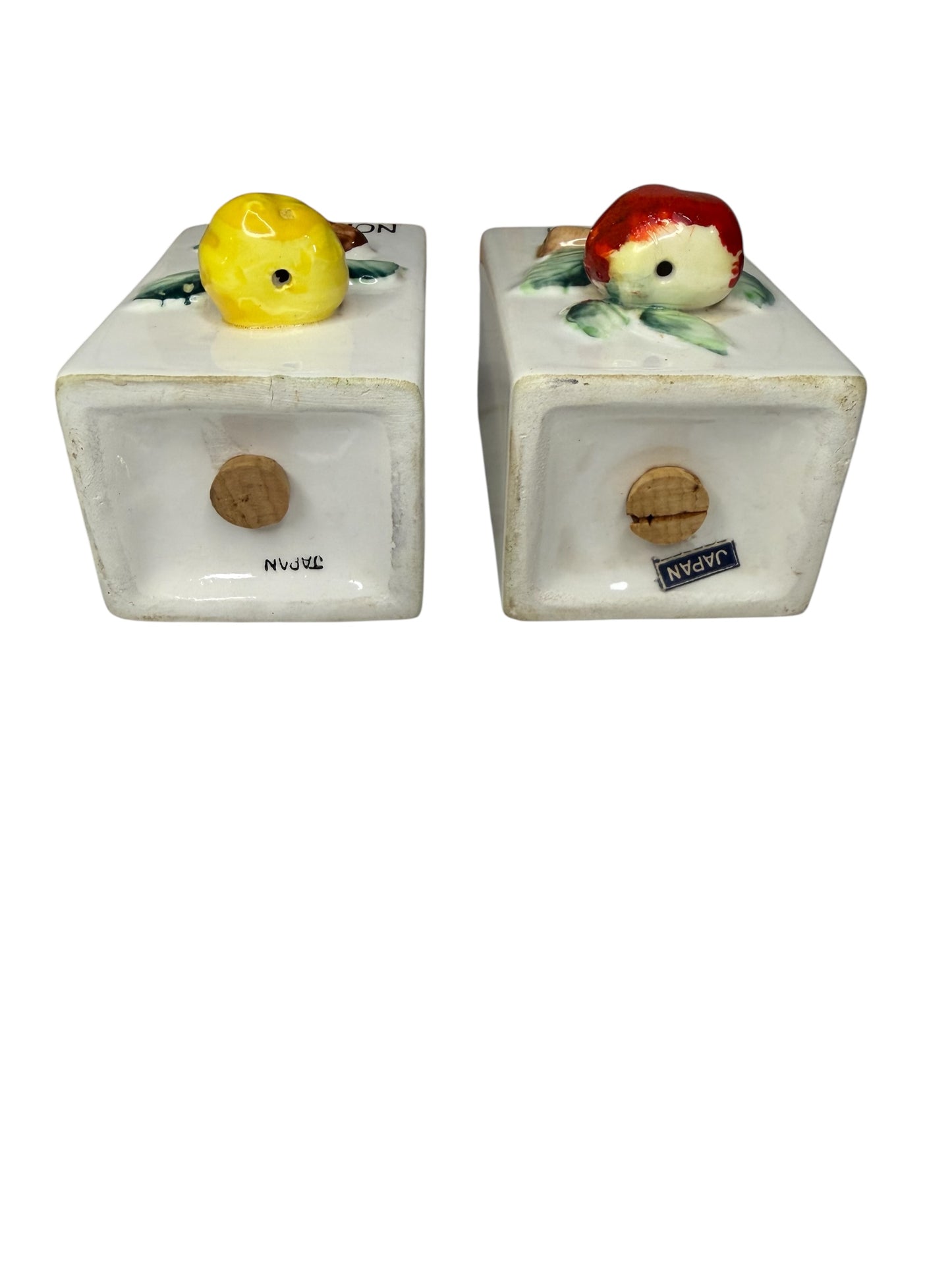 Vintage 1950s Japanese Ceramic Fruit Spice Jar Set